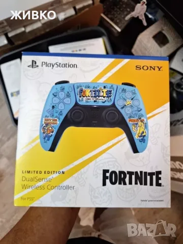 SONY PlayStation 5 Slim Fortnite Limited Edition + аксесоари, снимка 1 - PlayStation конзоли - 48392548