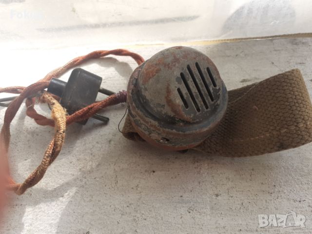 Стара слушалка от радио или радиостанция предполагам военна, снимка 2 - Антикварни и старинни предмети - 45209129