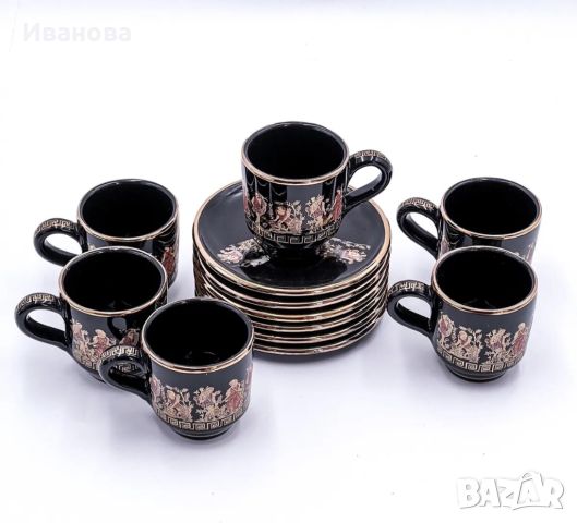 Takis Hellas Porcelain Tea Service Handmade 24 Carat Gold Made in Greece, снимка 5 - Подаръци за жени - 45832318