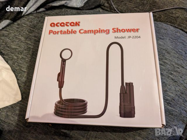 acetek Акумулаторен преносим душ за къмпинг, външна USB помпа с интелигентен цифров дисплей, снимка 8 - Къмпинг мебели - 46449159