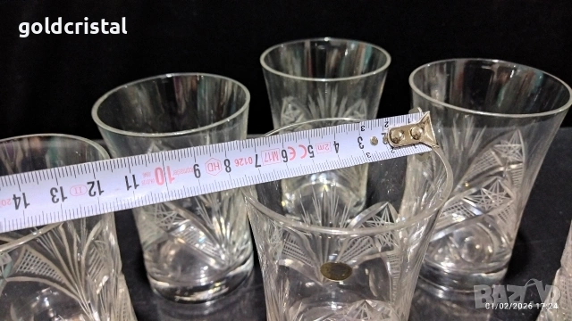 кристални чаши , снимка 4 - Антикварни и старинни предмети - 53310206