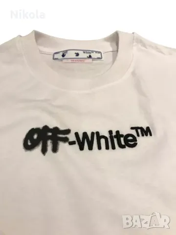 OFF-WHITE™ Spray Helvetica тениска, размер: S, снимка 6 - Тениски - 48678499