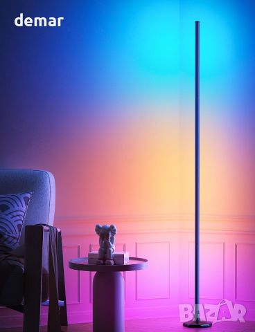 bedee Smart LED подова лампа: 125CM RGB ъглова лампа 16 милиона цвята, снимка 1 - Лед осветление - 45656952