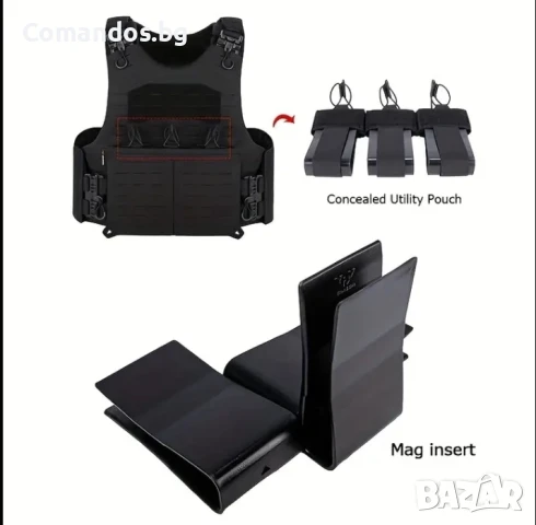 Тактическа жилетка YAKEDA с бързо освобождаване, снимка 3 - Екипировка - 50899104