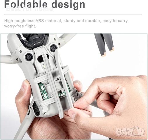 Сгъваем колесник ZLYLVRC с LED светкавица за DJI Mini 4 Pro Drone, снимка 5 - Друга електроника - 51847769