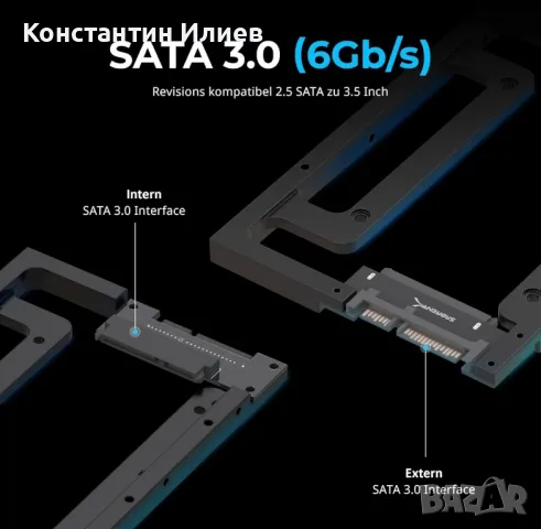 SATA монтажен адаптер "Sabrent", снимка 6 - Кабели и адаптери - 47319472