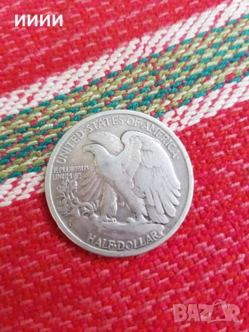 Сребърна монета халф долар 1944, снимка 2 - Нумизматика и бонистика - 52735682