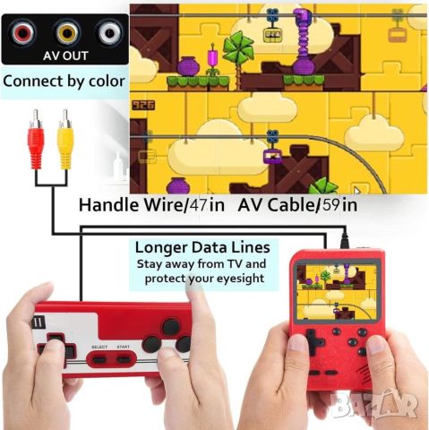 Конзола за видеоигри Game Boy ретро игра мини ръчен плейър 8-битов класически контролер за игри деца, снимка 3 - Други - 46423143