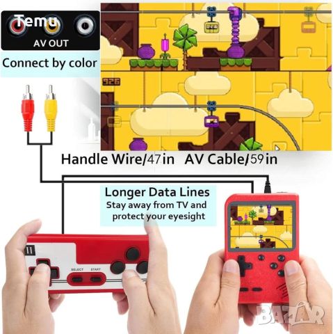 Конзола за видеоигри Game Boy ретро игра мини ръчен плейър 8-битов класически контролер за игри деца