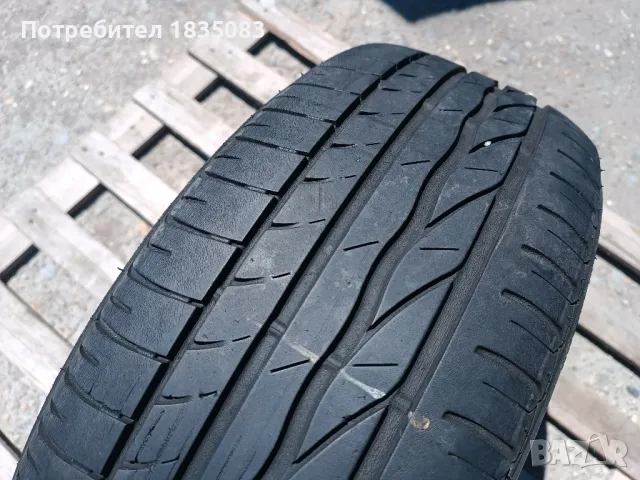 1бр. лята джанта 16ка 5х112 VW + лятна гума 205/55/16 Bridgestone, снимка 3 - Гуми и джанти - 50389815