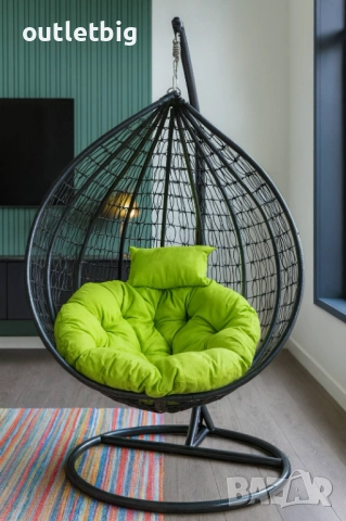 Люлка-градинска люлка висяща, тип яйце,гнездо, снимка 10 - Градински мебели, декорация  - 52235682