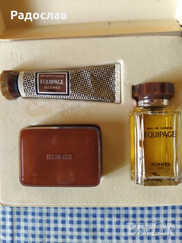 стар комплект HERMES EQUIPAGE PARIS, снимка 2 - Мъжки парфюми - 51850924