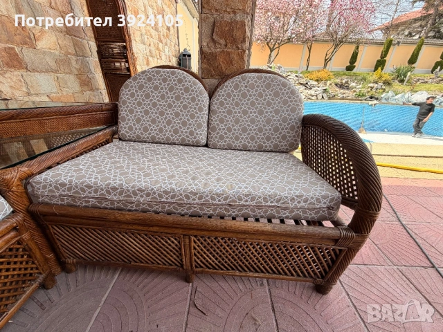 Комплект ЕСТЕСТВЕН РАТАН, снимка 7 - Дивани и мека мебел - 54196323