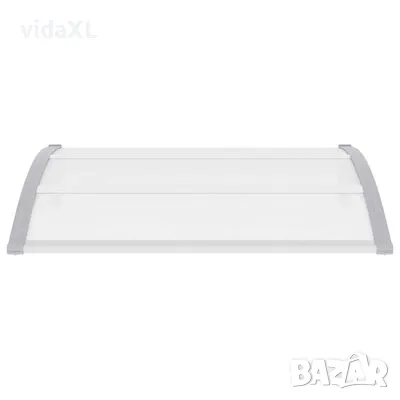 vidaXL Навес за врата сиво и прозрачно 120x75 см PC(SKU:144818), снимка 4 - Други - 49584383