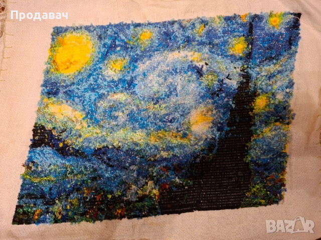 Гоблен " Звездна нощ ", снимка 3 - Гоблени - 52360625