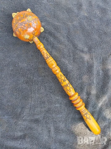 Сувенир, дървен боздуган СССР. , снимка 2 - Декорация за дома - 50656286