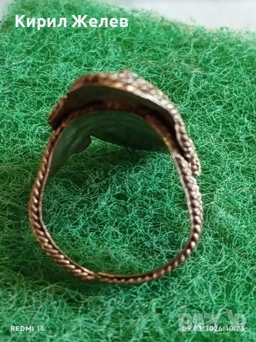 Антикварен сребърен пръстен филигранна изработка Бохо стил ювелирна изработка 27059, снимка 6 - Пръстени - 53763267