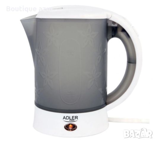 Електрическа кана Adler AD1268, 600W, 0.6l, сив, 2 ГОДИНИ ГАРАНЦИЯ, снимка 1 - Други стоки за дома - 45173191