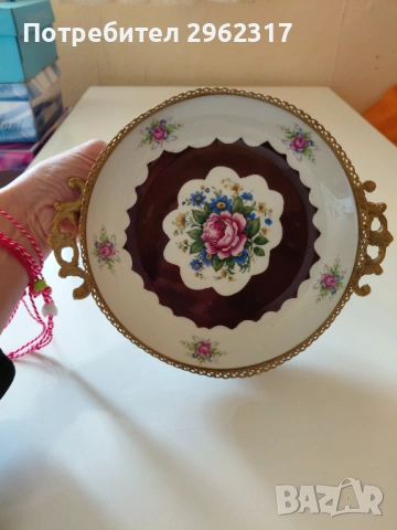 Винтидж порцеланова чиния Гръцко, снимка 3 - Антикварни и старинни предмети - 53763715