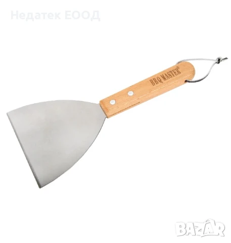 Метална шпатула за барбекю от неръждаема стомана, 23x10 см. 