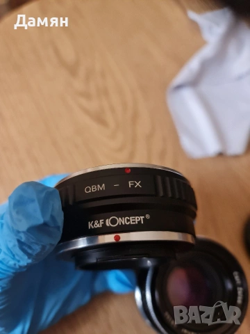 Обектив Carl Zeiss Planar 50mm f1.8 + адаптер QBM, снимка 6 - Обективи и филтри - 54080140