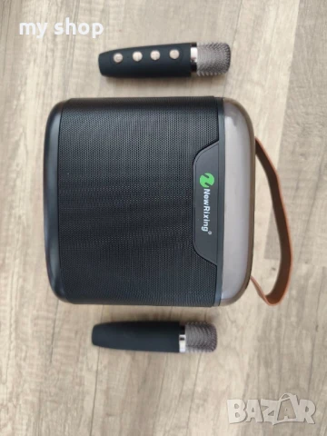 Преносима тонколона с 2 микрофона,Bluetooth,Черна, снимка 4 - Тонколони - 51236316