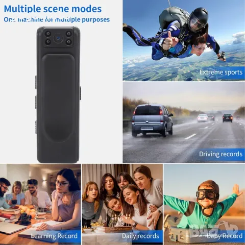 камера ШПИОНСКА, скрита камера, БОДИ КАМЕРА, охранителна камера със заден клипс, магнитна преносима, снимка 11 - Камери - 49882841