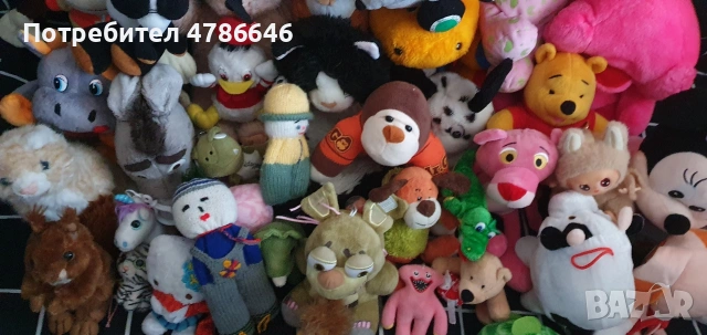 Голям лот плюшени играчки лябубу, мини маус, Шрек и др, снимка 4 - Плюшени играчки - 54133287