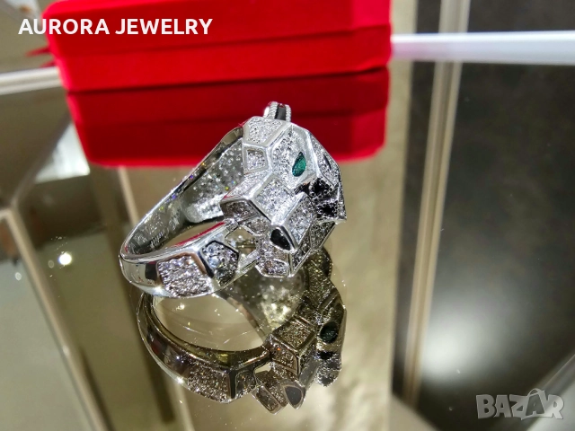 CARTIER Panthere de Cartier Big White Gold Diamonds Пръстен