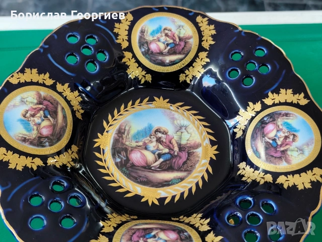 Порцеланова купа кобалт Bavaria japan style, снимка 2 - Сервизи - 54120354