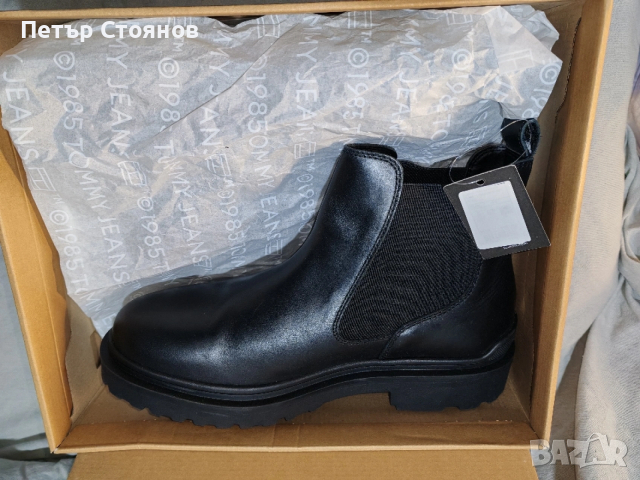 Удобни мъжки боти от естествена кожа TOMMY JEANS №44, снимка 11 - Мъжки боти - 53070823