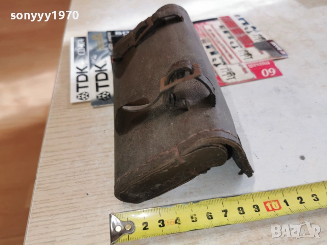 СТАРА КОЖЕНА ЧАНТА ЗА КОЛЕЛО-АНТИКА 1401261601, снимка 16 - Антикварни и старинни предмети - 53097870