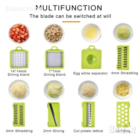 Мултифункционална резачка за зеленчуци 15 в 1, кухненско ренде, снимка 3 - Кухненски роботи - 49132739