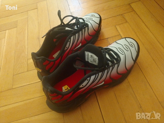 Nike Air Max Plus Black Red 44 чисто нов Nike TN Air Max Plus Black Fiery Red 369лева в магазин, снимка 12 - Маратонки - 53449414
