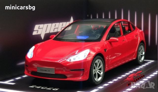 Метални колички: Tesla Model 3, снимка 1 - Колекции - 45524421