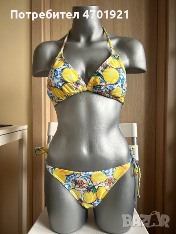 Дамски бански на лимони от две части , снимка 3 - Бански костюми - 53042054