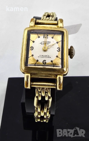 Винтидж дамски часовник EFORA - 20 микрона валцувано злато - 17 камъка, снимка 2 - Антикварни и старинни предмети - 53658747