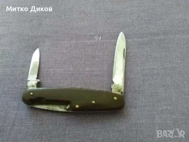 "M W" Rostfrei German c.1940's Pocket Knife немско ножче винтидж 80х62 мм острие без луфт