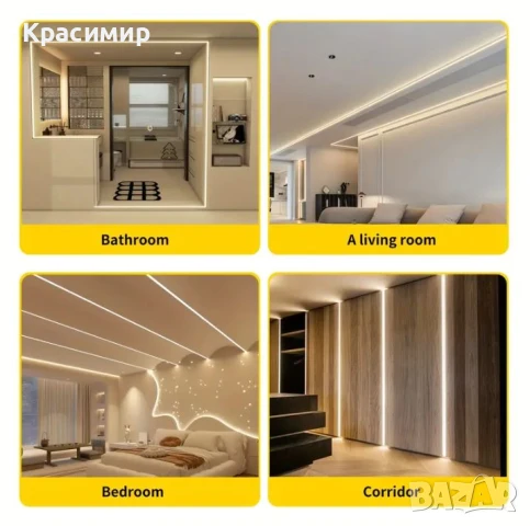 Водоустойчива IP65 LED лента с кабел и ключ директно към 220V - 15 м., снимка 15 - Лед осветление - 50554654