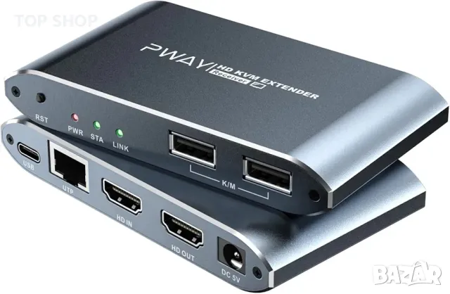 HDMI KVM USB удължител за дистанционно управление на клавиатура и мишка, снимка 1 - Друга електроника - 48787437