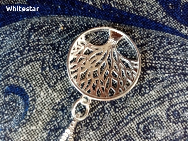 Посребрен дамски комплект - колие, обеци, гривна - "Келтско дърво", снимка 4 - Колиета, медальони, синджири - 53623112