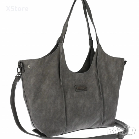 Дамска чанта от еко велур и к. – елегантен и практичен модел (бордо), снимка 10 - Чанти - 52571990