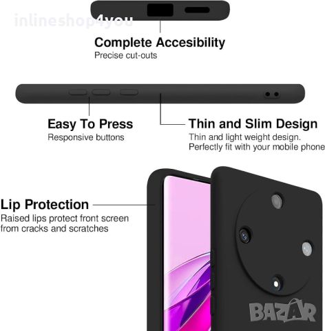 Матов Силиконов Кейс за Honor Magic6 Lite, снимка 2 - Калъфи, кейсове - 46716725