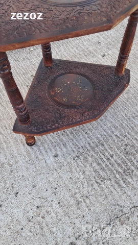 Етажерка махагов масив, снимка 4 - Етажерки - 52410157