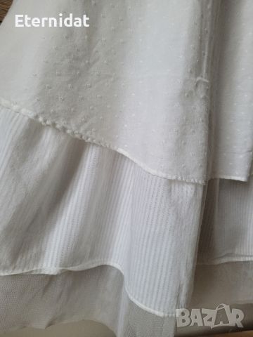 Къса бяла рокля памучна материя , снимка 2 - Рокли - 45717950