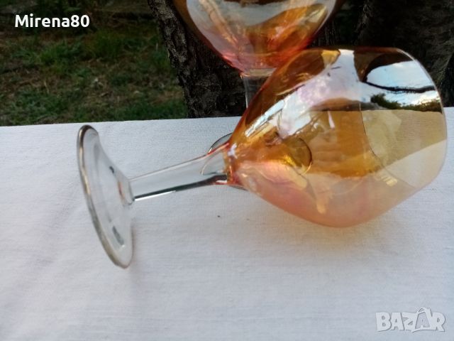 Стари български нюансирани чаши за ракия - 6 бр., снимка 4 - Сервизи - 46486887