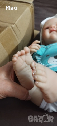 Реалистично бебе 45 см с изцяло винилови тяло, снимка 5 - Кукли - 54036674