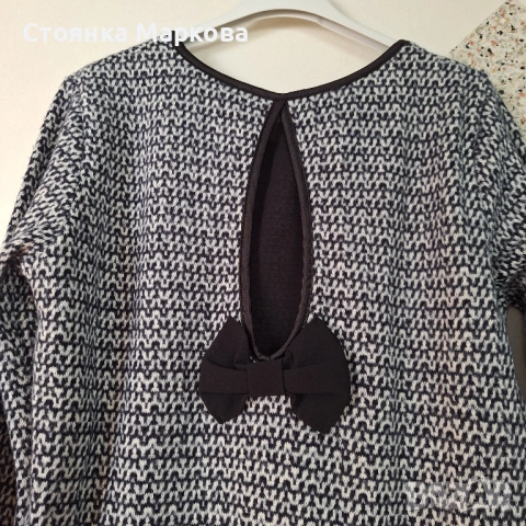 Блузка плетиво и панделка, снимка 5 - Блузи с дълъг ръкав и пуловери - 53720995