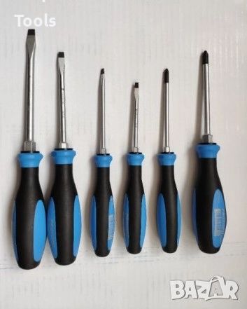 Witte Protop II Impact 6 броя плоски кръстати ударни отвертки комплект , снимка 2 - Отвертки - 52887914