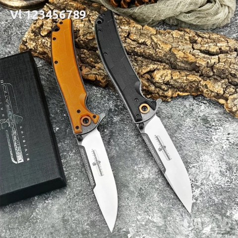 Тактически сгъваем нож EDC,  D2 ръкохватка -G10 ;118х228, снимка 9 - Ножове - 52367912